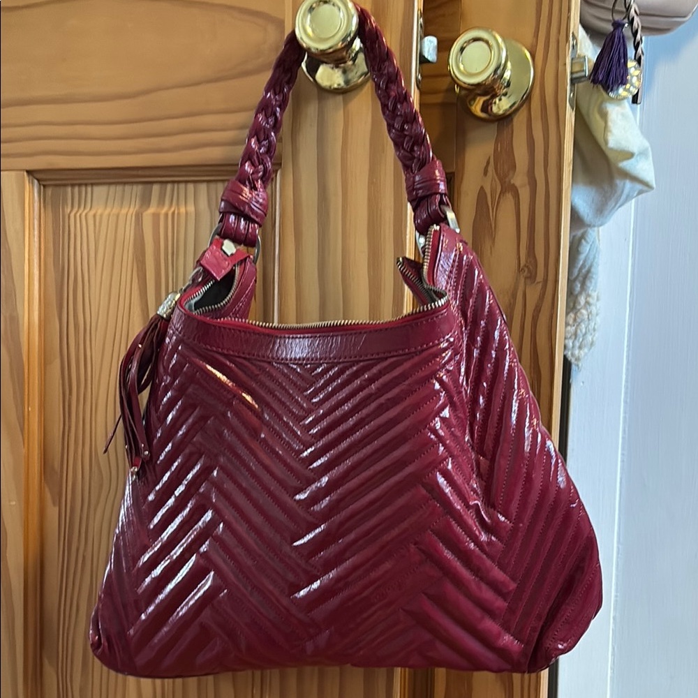 Cole Haan Women’s Quilted Patent Leather Shoulder Bag